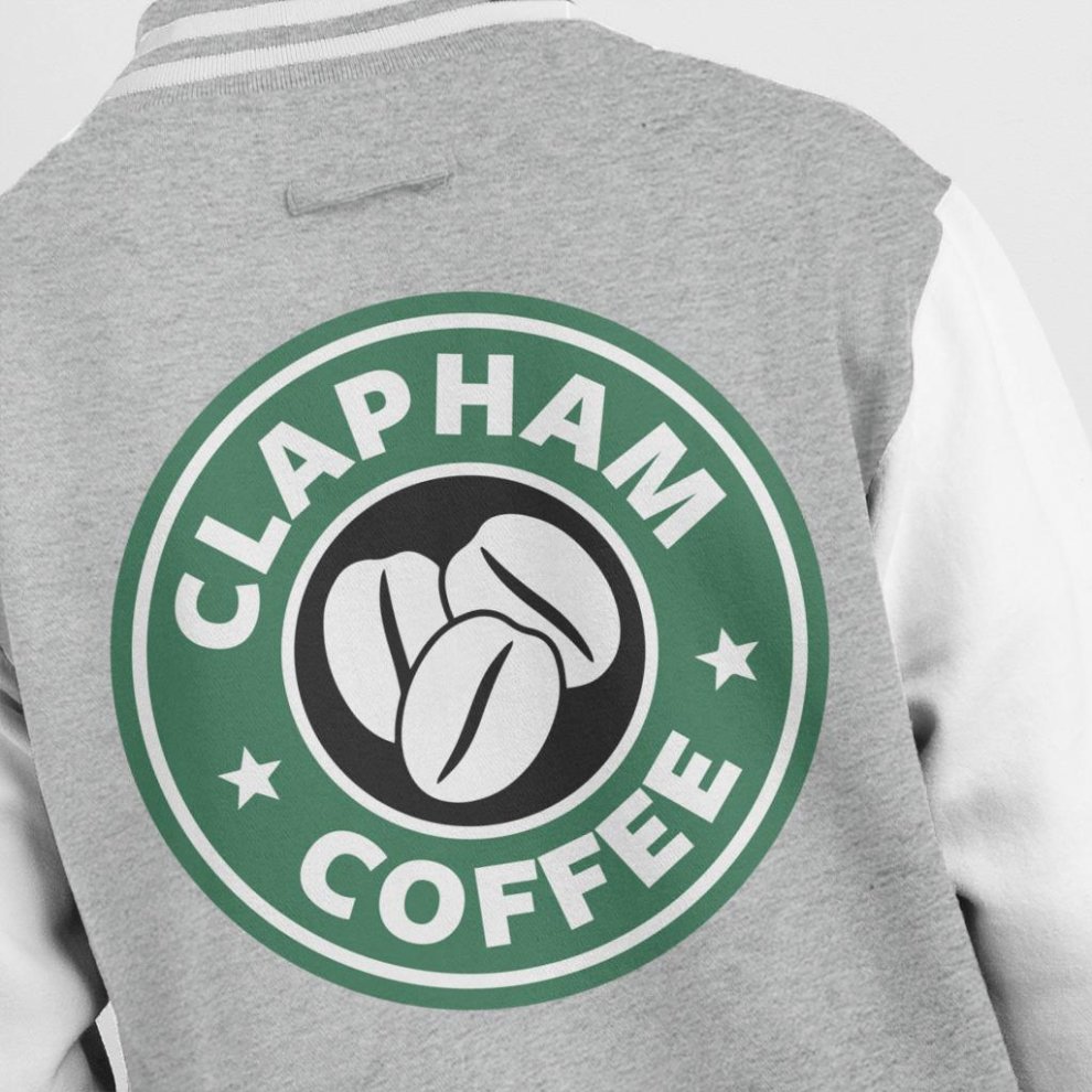 (X-Large (12-13 Yrs)) Clapham Coffee Starbucks Kid's Varsity Jacket thumbnail