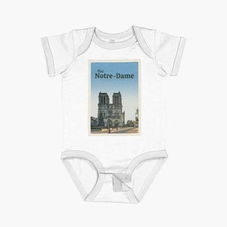 Visit Notre-Dame Short Sleeve Baby One-Piece - 2289