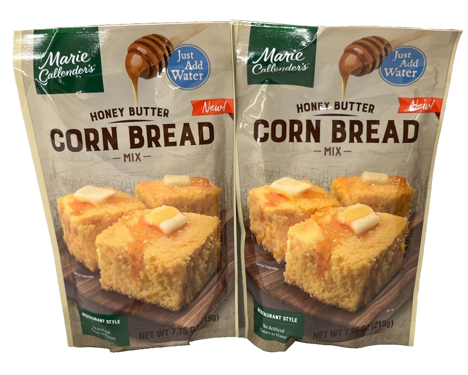 Marie Callender's Honey Butter Restaurant Style Cornbread Mix 7.75 Oz (2 Pack)