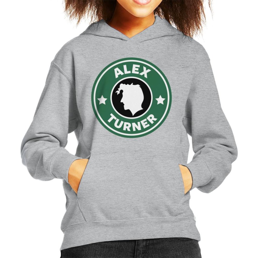 (X-Large (12-13 Yrs)) Alex Turner Starbucks Logo Kid's Hooded Sweatshirt