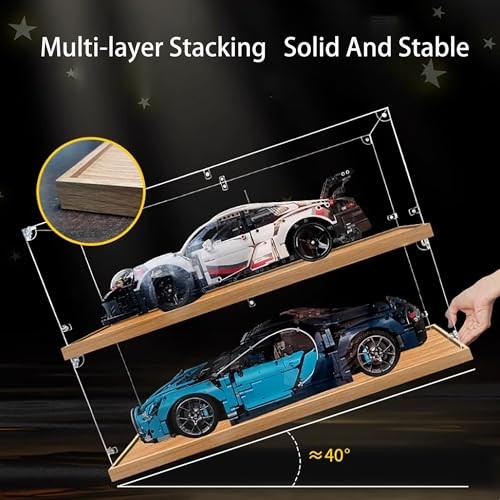 Acrylic Display Case for Lego 10277 Crocodile Train Model, 3mm Dustproof Display Box, Display Case Compatible with Lego 10277 (Model Not Included) (Ba thumbnail