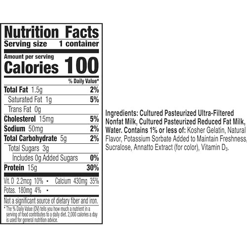 Yoplait Protein Yogurt Cultured Dairy Snack Cup, Peach Flavored, Gluten Free Protein Snacks, 5.6 Oz thumbnail