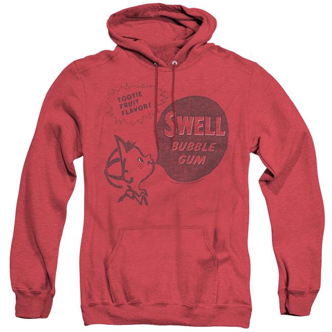 Trevco Sportswear DBL128-AHH-3 Dubble Bubble & Swell Gum - Adult Heather Hoodie, Red - Large