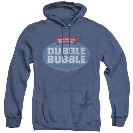 Trevco Sportswear DBL107-AHH-2 Dubble Bubble & Vintage Logo-Adult Heather Hoodie, Royal Blue - Medium