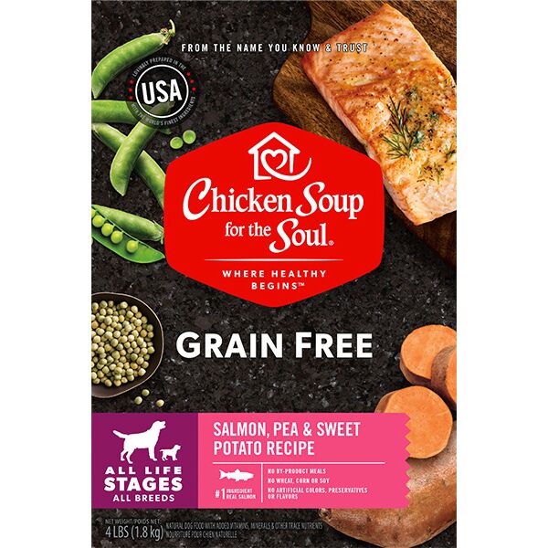 Chicken Soup for the Soul Grain-Free Salmon, Pea & Sweet Potato Recipe Dry Dog Food, 4-lb Bag