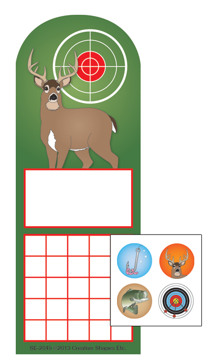 SE-4081 3 X 9 in. Incentive Sticker Set, Deer - 6 Sheets per Pack & 288 Count
