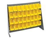 Quantum Storage Systems QBR-3619-210-32 Bench Racks & Louvered Panels with Bin Complete Unit Yellow
