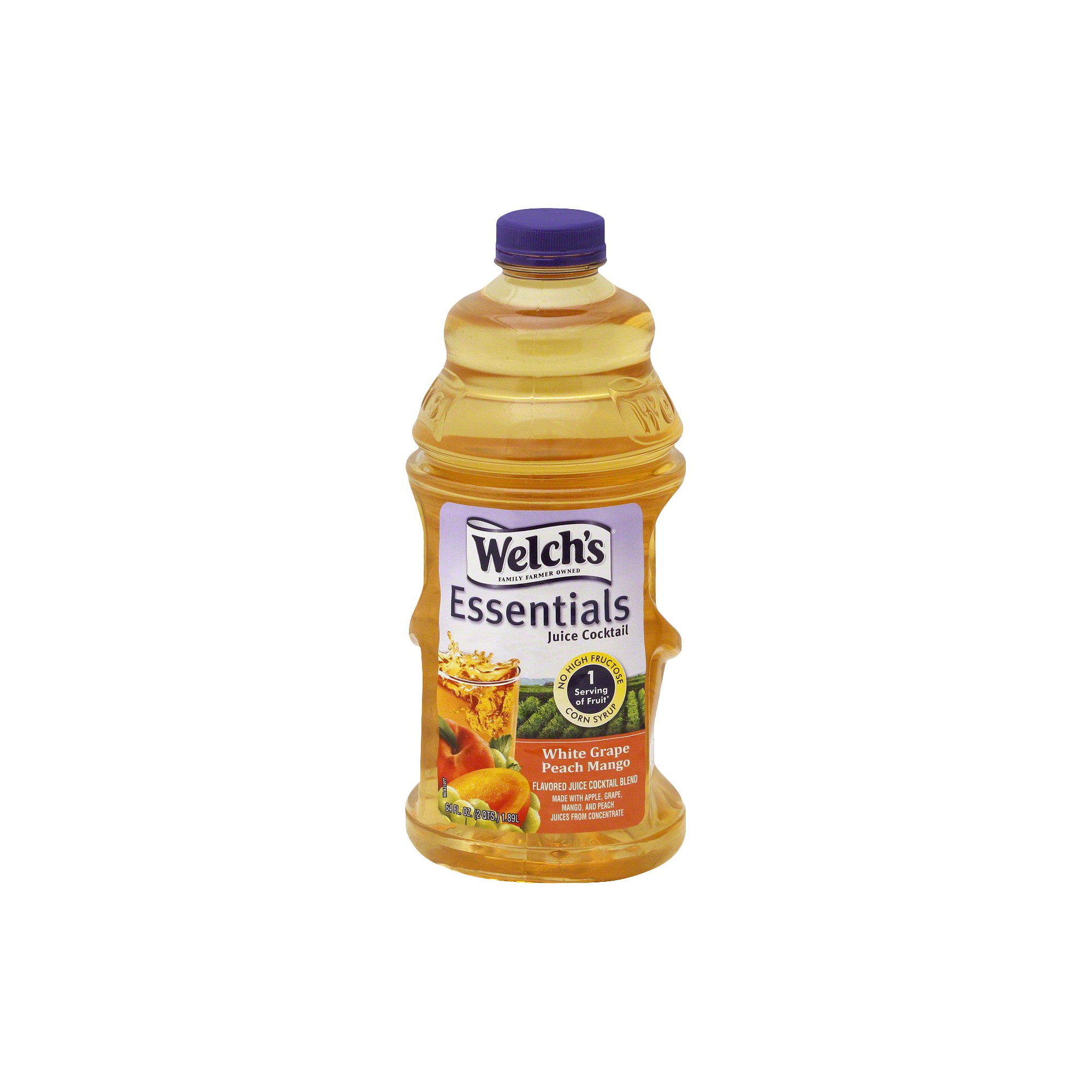 Welch's Essential White Grape Peach Mango Juice Cocktail - 64 Fl Oz Bottle thumbnail