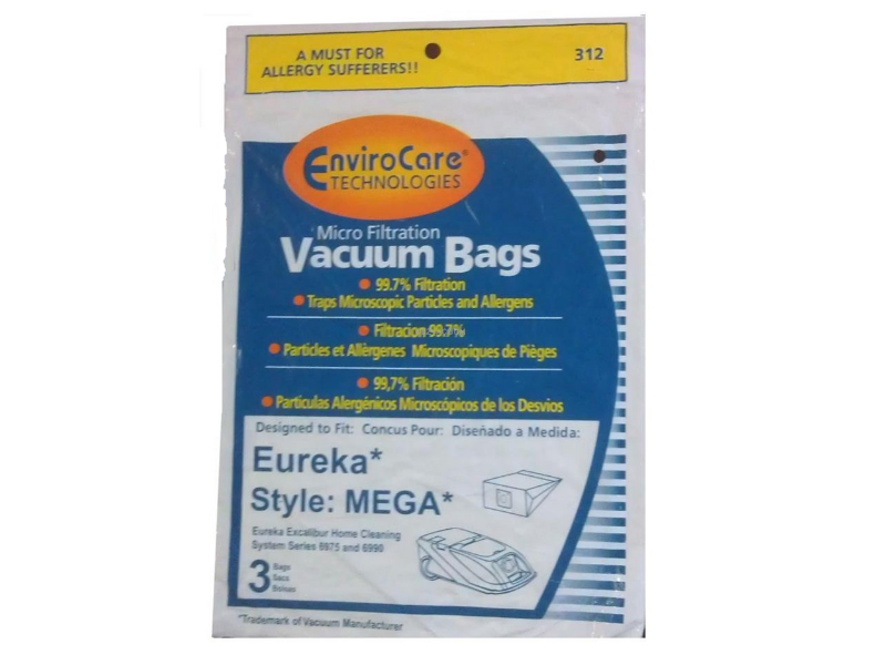 Eureka Style Mega Micro Allergen Vacuum Bags Type Vac 6975  6990 58624A-12 Type [2 Loose Bags]