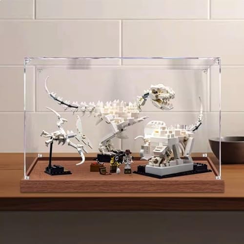 Acrylic Display Case, Compatible with Lego 21320 Dinosaur Fossils Blocks Kit,Dustproof Box Set, Transparent Case,Compatible with Lego 21320(Display Ca