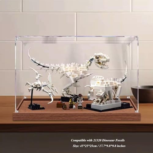 Acrylic Display Case, Compatible with Lego 21320 Dinosaur Fossils Blocks Kit,Dustproof Box Set, Transparent Case,Compatible with Lego 21320(Display Ca thumbnail