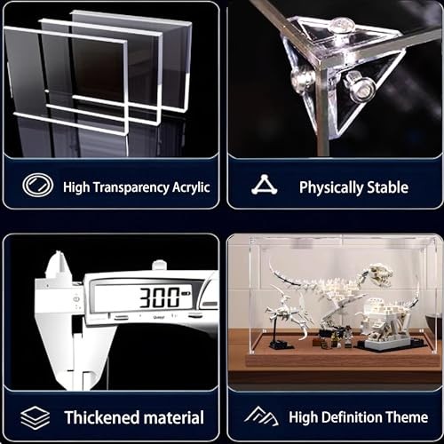 Acrylic Display Case, Compatible with Lego 21320 Dinosaur Fossils Blocks Kit,Dustproof Box Set, Transparent Case,Compatible with Lego 21320(Display Ca thumbnail