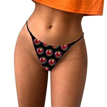 Xiaoxatg Sexy Panties for Women Womens Daily Vacation Casual Sexy Rose Printed Shorts Panties Barely There Bras for Women 4742