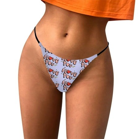 Xiaoxatg Sexy Panties for Women Womens Daily Vacation Casual Sexy Rose Printed Shorts Panties Barely There Bras for Women 4742