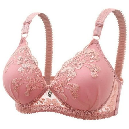 Jamicy Womens Underwear Womens Daily Wear Bras for Women Bras 2025 Daisy Bra No Underwire Full Support Front Closure Bras for Older Women