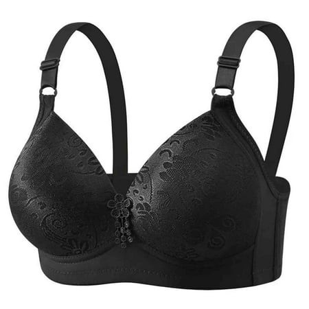 Jamicy Comfortable Bras for Women Womens Daily Wear Women S Non-Steel Lace Stitching Bra Breathable Gathered Adjustable Bra Underwear