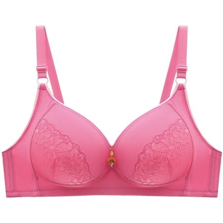 Jamicy Womens Underwear Gift for Mother Woman S Embroidery Thin Bra for Women S Push up Soft Cup Non Padded Bras Wirefree Brassiere