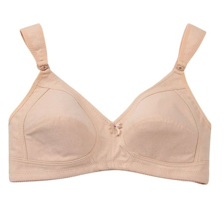 Jamicy Womens Underwear Gift for Mother Women S Solid Color Front Buckle Without Steel Ring Seamless Underwear Daily Bra