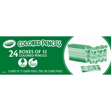 Crayola Bulk Colored Pencil Set - 24 Boxes of 12 Colors