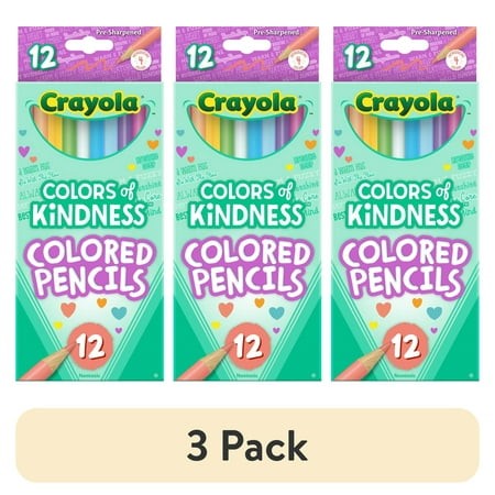 (3 Pack) Crayola Colors of Kindness Colored Pencils  School Supplies  12 Ct  Beginner Child