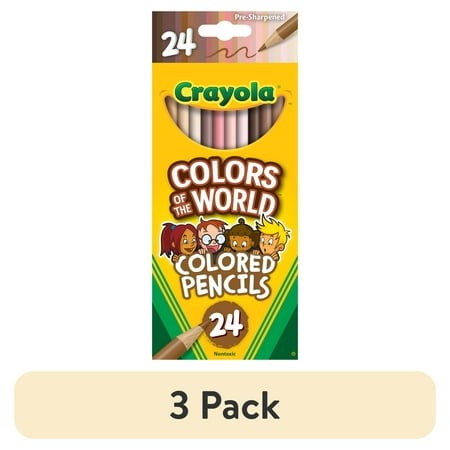 (3 Pack) Crayola Colors of the World Colored Pencils  24 Ct  Back to School Supplies for Kids  Gift for Teachers