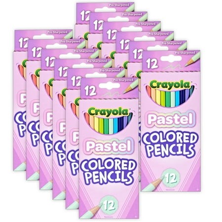 Crayola - Colored Pencils  Pastel  12 per Pack  12 Packs