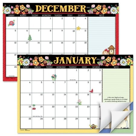 Current 2026 - 2027 Mary Englebreit Desk Calendar Pad  11  X 16.25   Large 24-Month Bookstore-Quality Calendars
