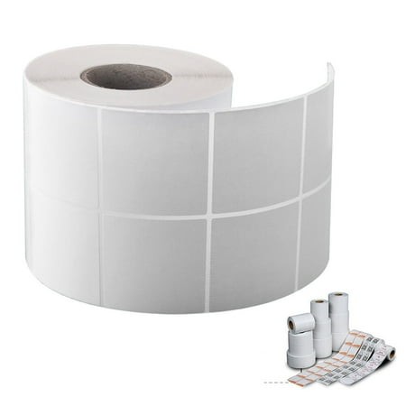 FUEENIRVA 2000Pcs Printer Tape Barcode Labels for General Users White Copper Paper 5x5cm
