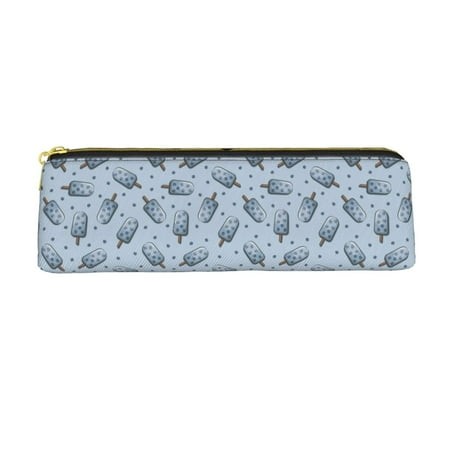 Coaee Cute Ice Cream for Premium Leather Pencil Case – Durable  Elegant Design – Ideal for Students  Artists  and Professionals