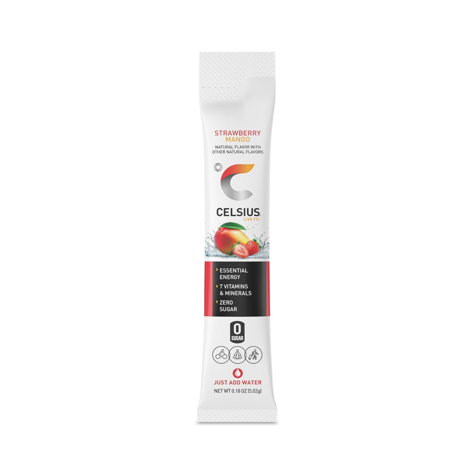 CELSIUS on the Go Strawberry Mango, Sugar Free Energy Drink Mix (14 Sticks per P thumbnail
