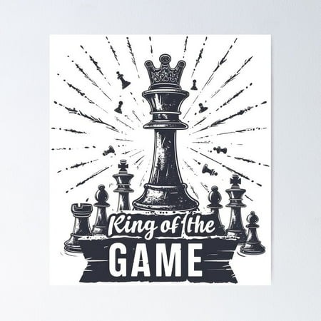 Kna Prints - Kir 2723 - Chess Royalty: King of the Game Dramatic Illustration Poster  UNFRAMED-18x24