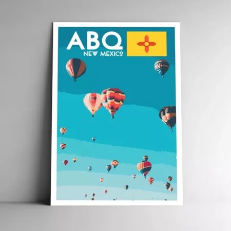 Kna Prints - Albuquerque Abq Travel Poster New Mexico United States Poster - Kir 6051  UNFRAMED-12x18