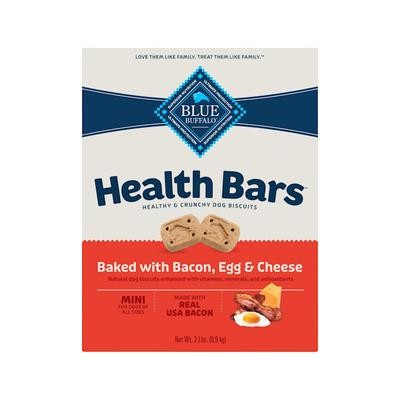 Blue Buffalo Health Bars Crunchy Dog Biscuits  Bacon  Egg & Cheese  32-oz Bag