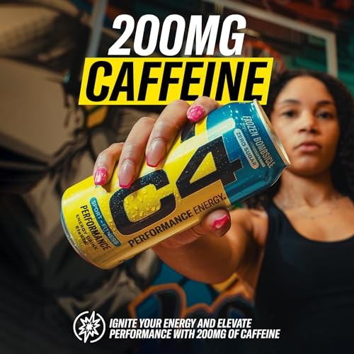 Cellucor C4 Energy Carbonated Zero Sugar Energy Drink, Pre Workout Drink + Beta Alanine, Sour Gummy Splash, 16 Fl Oz (Pack of 12) thumbnail