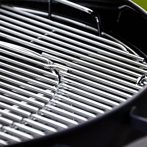 AJinTeby 8835 Gourmet BBQ System Hinged Cooking Grate for 22.5 Inch Weber One-Touch Silver, Bar-B-Kettle, Master-Touch, for Weber Vortex, Barrel 22