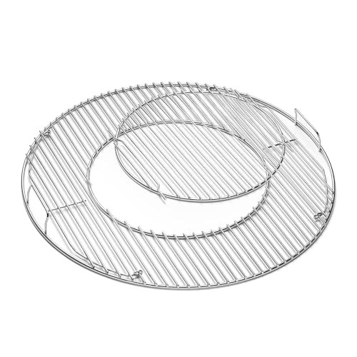 BBQ-Yummy Stainless Steel Cooking Grate for Weber, 22.5 Inch Charcoal Grills, Kettle, Performer, Master-Touch, 8835 Hinged Cooking Grate Grids for Web