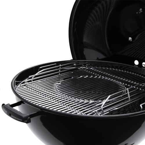 BBQ-Yummy Stainless Steel Cooking Grate for Weber, 22.5 Inch Charcoal Grills, Kettle, Performer, Master-Touch, 8835 Hinged Cooking Grate Grids for Web thumbnail