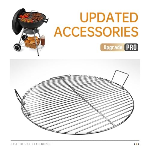 Grill Grates 8835 Replacement for Weber, 22.5 Inch Charcoal Grills, Kettle, Gourmet BBQ Stainless Steel Cooking Grate Grids (Metal Grill Grates 8835) thumbnail