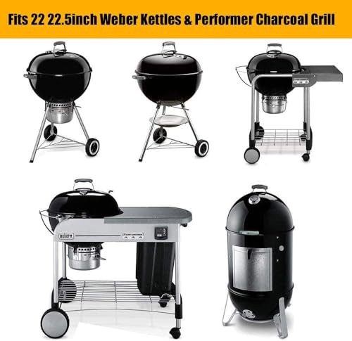 Grill Grates 8835 Replacement for Weber, 22.5 Inch Charcoal Grills, Kettle, Gourmet BBQ Stainless Steel Cooking Grate Grids (Metal Grill Grates 8835) thumbnail