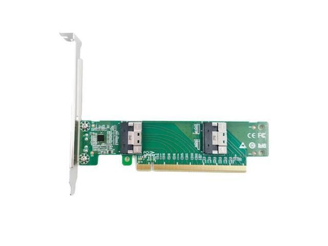 Adapter Card PCI Express X16 to 2-Port SlimSAS SFF-8654 8I Adapter Multi-Function Portable Adapter Card-AB01