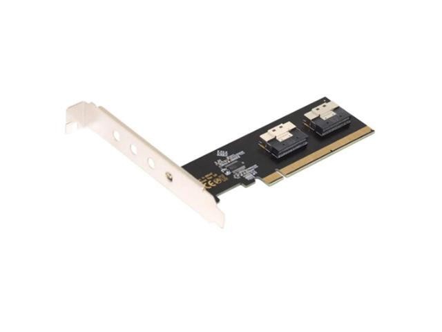 U.2 PCI-E Adapter, Maximize Your PCIe Potential: PCIe 3.0 4.0 X16 to 2-Port SFF-8654 8i Riser Adapter Card-AB01