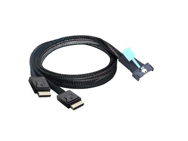 For PCIE Ultraport SAS SFF-8654 8I 5.0 74P to 2X Dual SAS SFF-8611 4I Server Data Transfer Cable