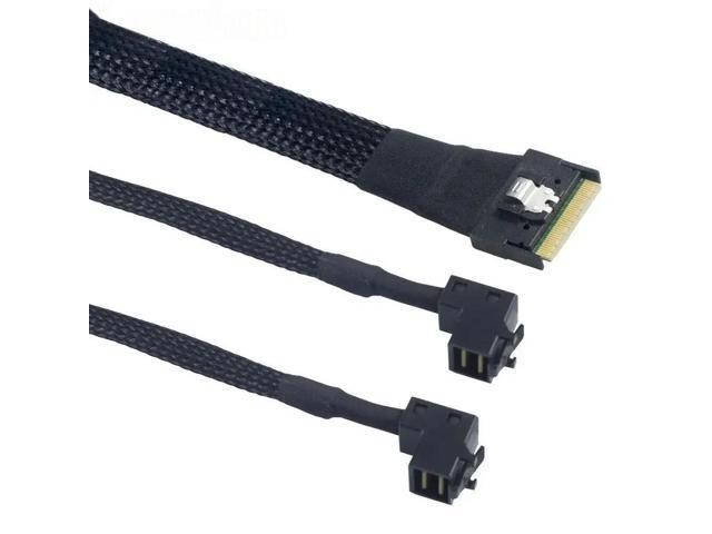 For Mini SAS Slim SFF-8654 8i 4.0 to 2 Ports SAS HD SFF-8643 Connection Cable