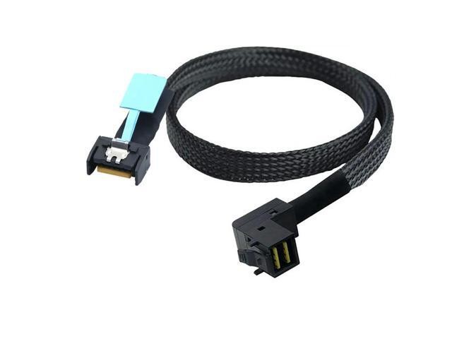 For PCIE SFF-8654 4I 4X 38-Pin to 90 Degree SAS HD SFF-8643 Server Adapter Cable Support PCIe Gen5