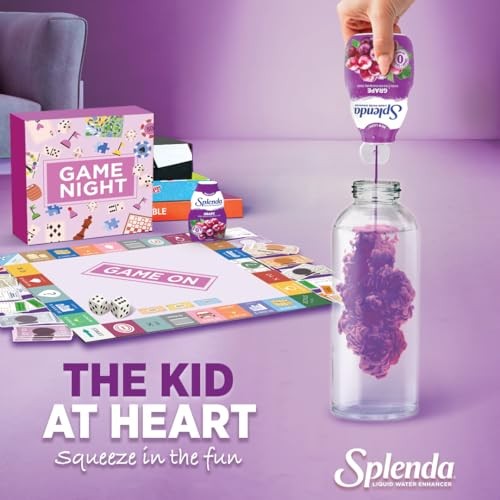 SPLENDA Liquid Water Enhancer Drops, Sugar Free, Zero Calorie, Natural Flavor, Concentrated Drink Mix, 3.11 Fl Oz Each Bottle (Grape, 1 Pack) thumbnail