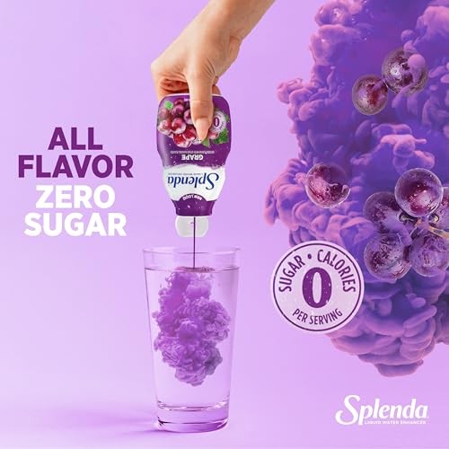 SPLENDA Liquid Water Enhancer Drops, Sugar Free, Zero Calorie, Natural Flavor, Concentrated Drink Mix, 3.11 Fl Oz Each Bottle (Grape, 1 Pack) thumbnail