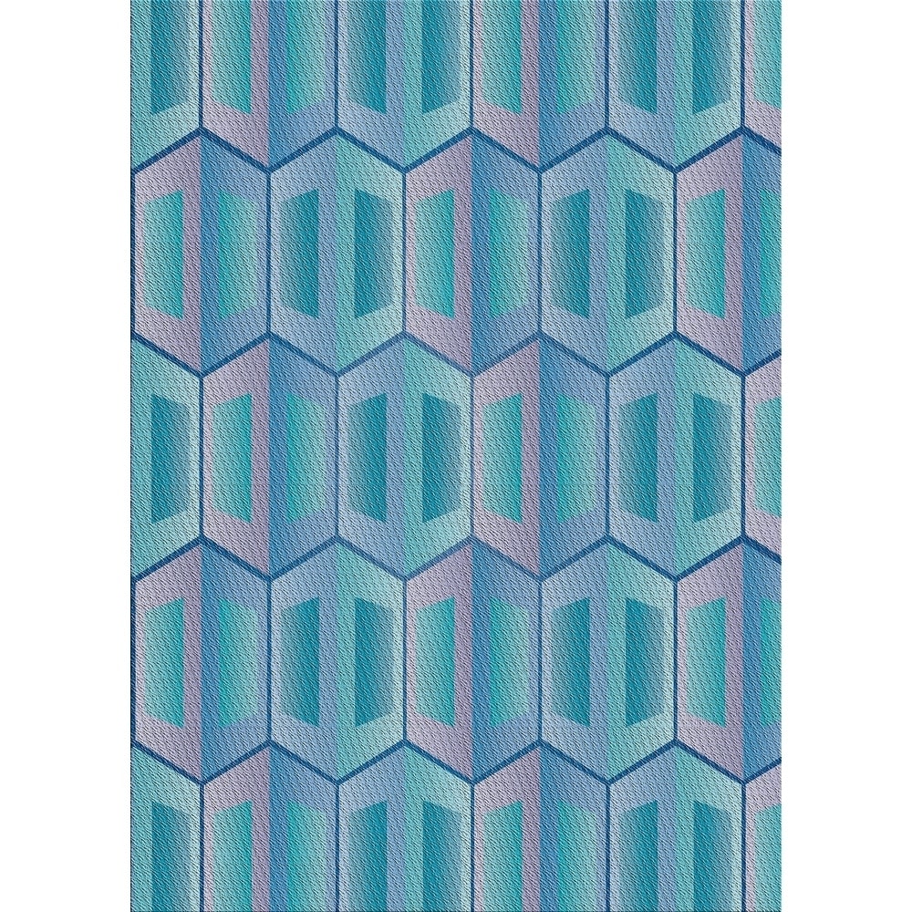 Patterned 1455 Area Rug - 5'0