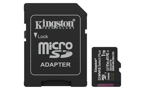 Kingston Technology 1TB MicroSDXC Canvas Select Plus Gen3 150MB/s A1 Card + Adapter