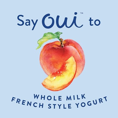 Oui by Yoplait Peach Whole Milk Yogurt, French Style Yogurt, 5 OZ Glass Yogurt Jar thumbnail