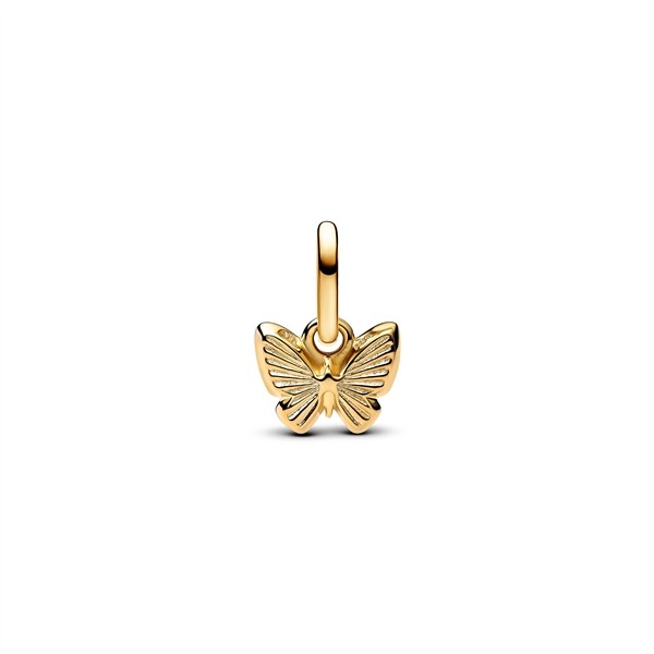 Pandora Blue Butterfly Mini Dangle Charm - 14k Gold Plating / Imitation Lapis Lazuli / Blue thumbnail